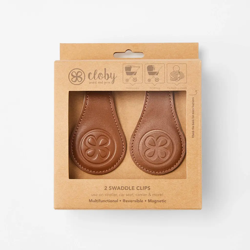 Cloby Magnet-Clips, 2er Set – Leder braun – Bild 6