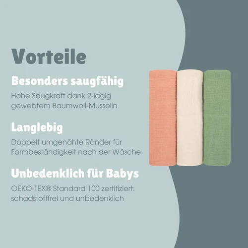 emma & noah Spucktücher 3er Set Obstgarten – Bild 6