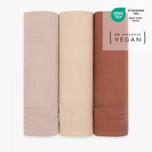 emma & noah Spucktücher 3er Set Erdtöne