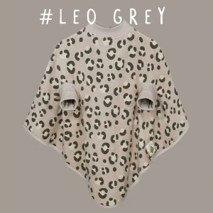 Little Casimir Lätzchen “Boo“-Frottee Waterproof Leo grey