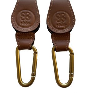 Cloby Kinderwagen Haken Leder braun