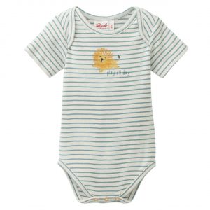 People wear Organic Leichter Kurzarmbody mint gestreift