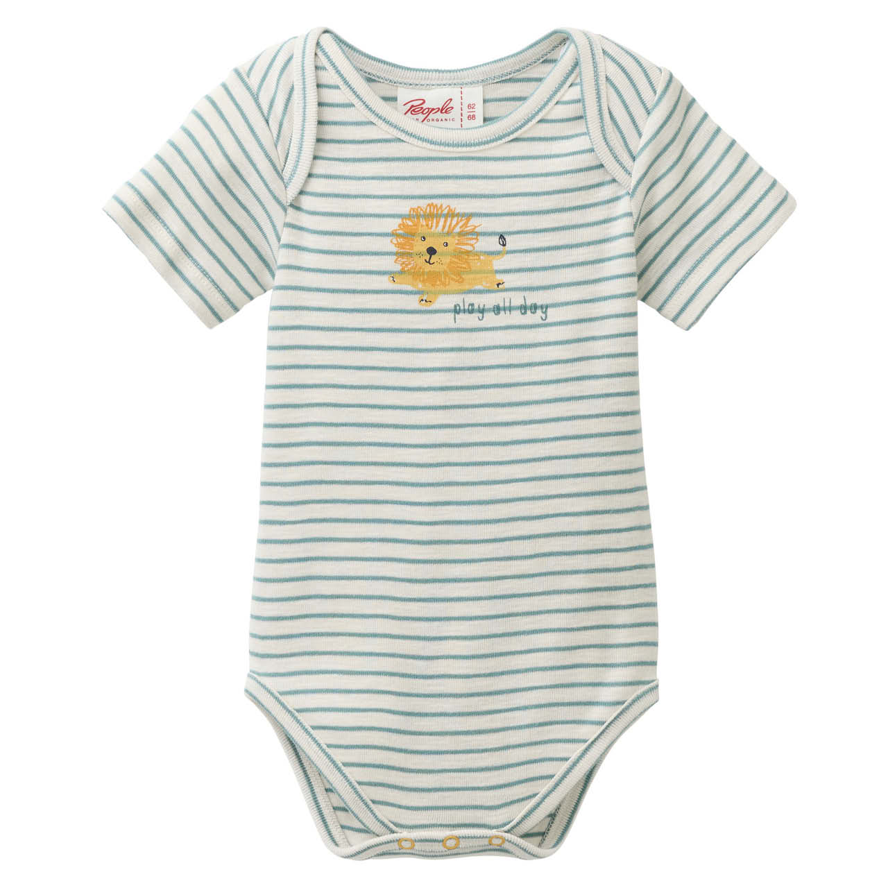 People wear Organic Leichter Kurzarmbody mint gestreift