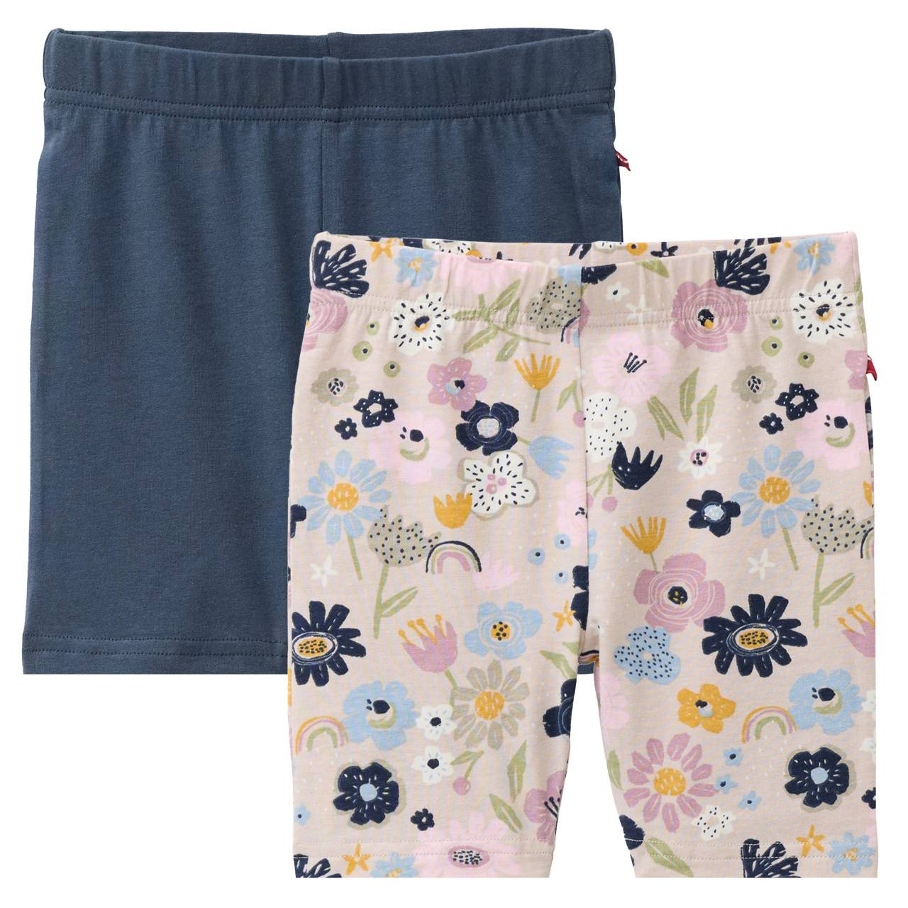 People wear Organic Doppelpack Radlerhose rosa-blau mix