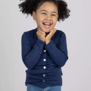 Jäckchen Wolle/Seide marine