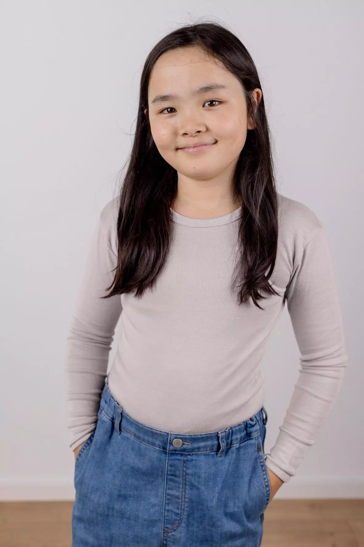 Engel Langarmshirt Wolle/Seide magnolie