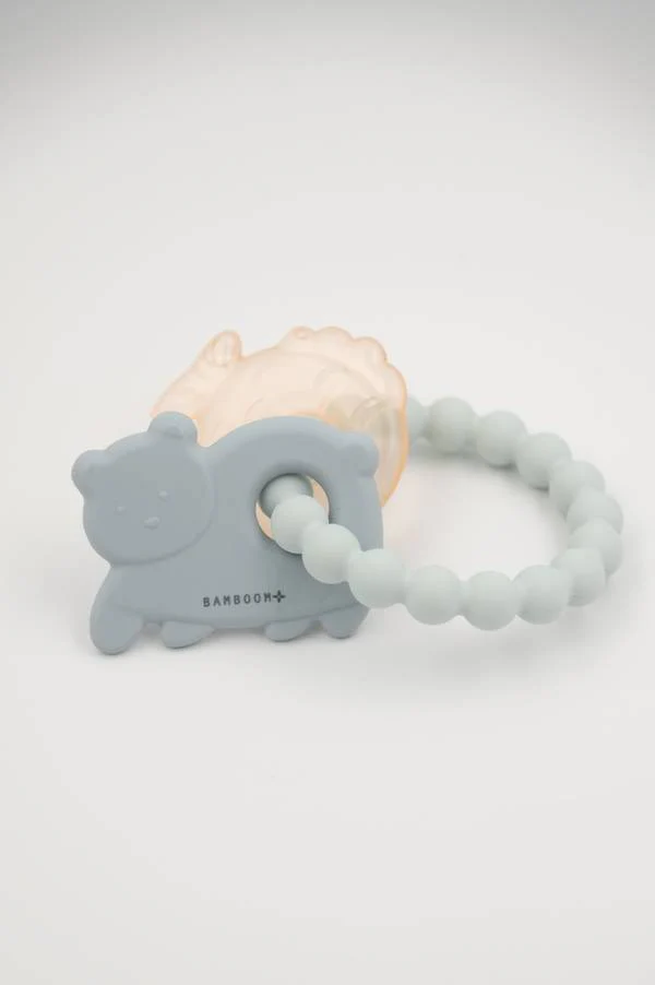 Bamboom Beißring Bär und Fisch zum Zahnen - BLAU – Bild 6