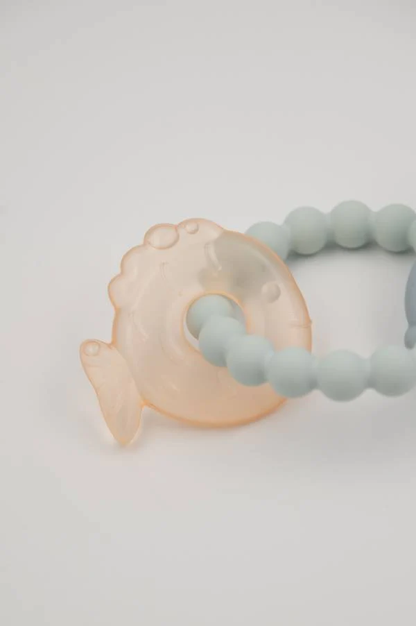 Bamboom Beißring Bär und Fisch zum Zahnen - BLAU – Bild 4