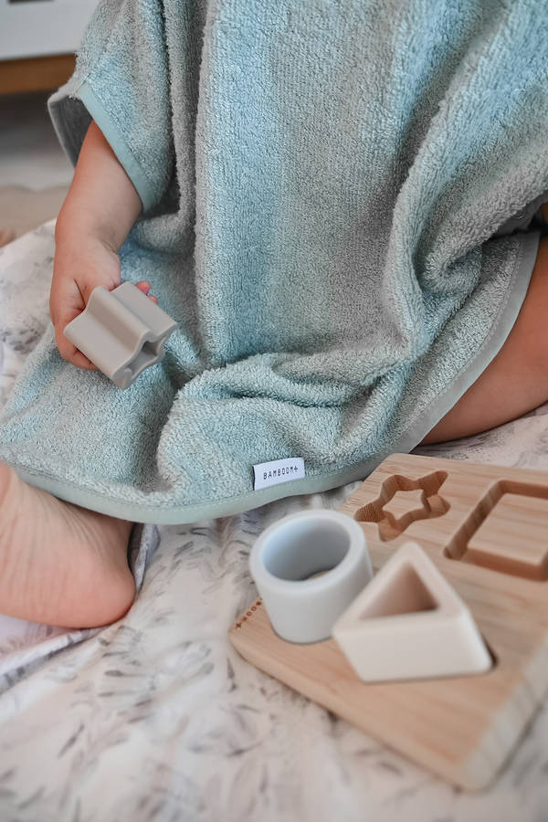 Bamboom Sternpuzzle aus Bambus und Silikon - Blau & Azurblau - Hellblau – Bild 8
