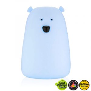Rabbit&Friends Großer Bär Silikonlampe, Blau