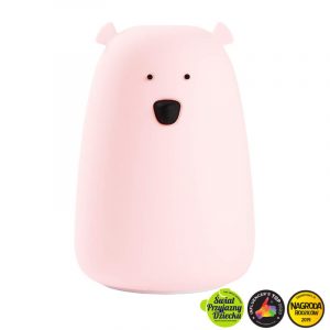 Rabbit&Friends Großer Bär Silikonlampe, Pink