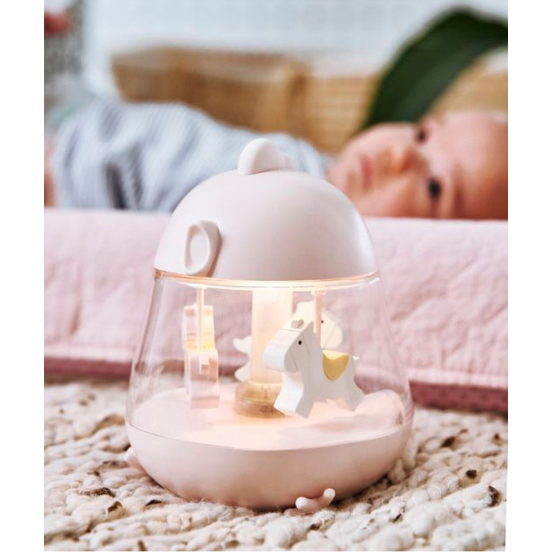 Rabbit&Friends HühnchenLampe mit Karussell-Spieluhr, Rosa – Bild 3