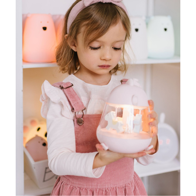 Rabbit&Friends HühnchenLampe mit Karussell-Spieluhr, Rosa – Bild 4