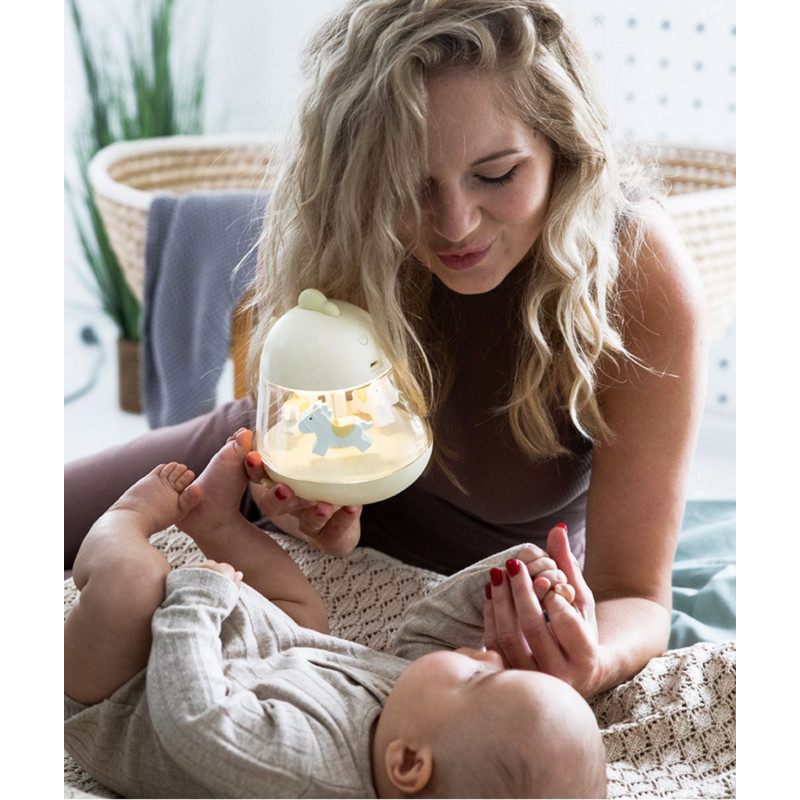 Rabbit&Friends HühnchenLampe mit Karussell-Spieluhr, Gelb – Bild 3