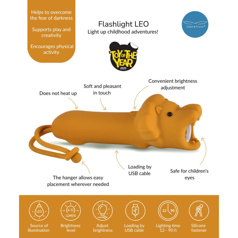 Rabbit&Friends Taschenlampe Löwe LEO – Bild 7
