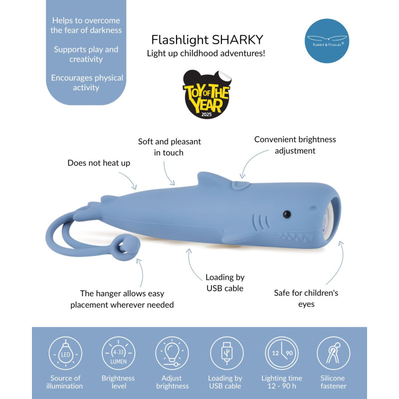 Rabbit&Friends Taschenlampe Hai Sharky – Bild 6