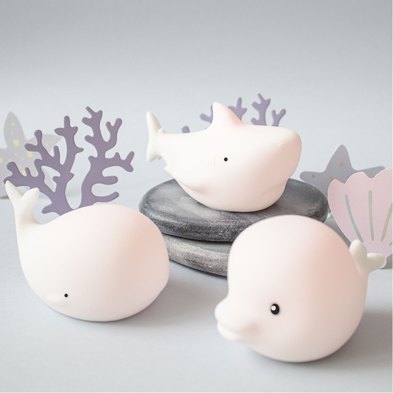 Rabbit&Friends Mini Ocean Set mit 3 Lampen: Delfin, Wal und Hai – Bild 5