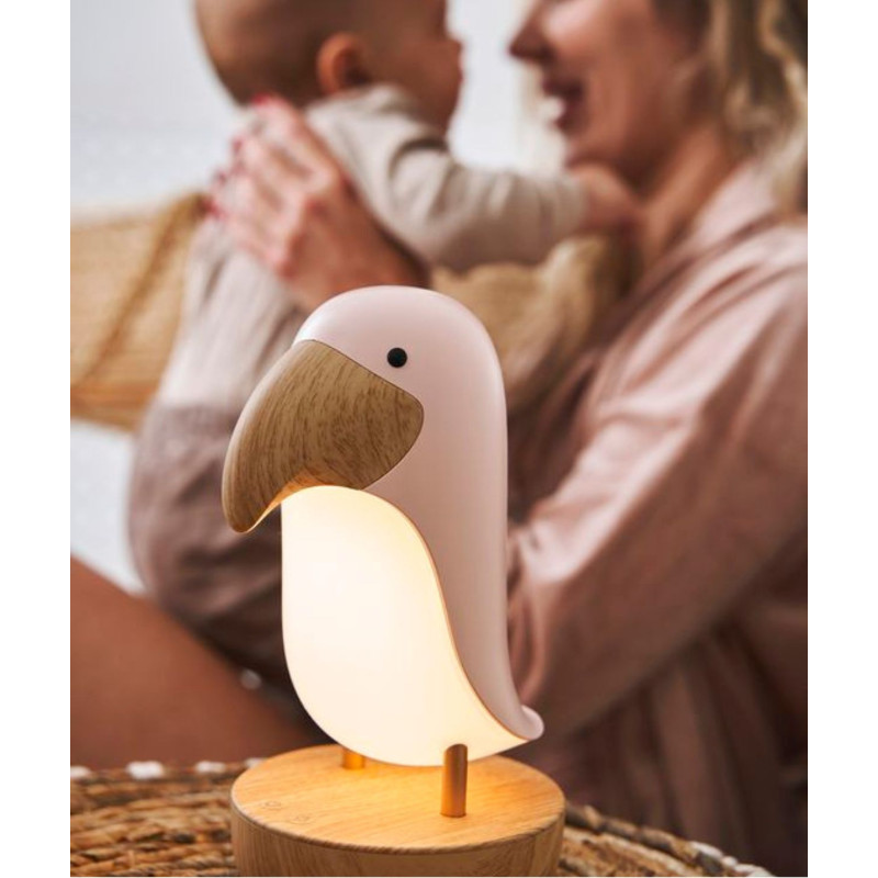 Rabbit&Friends Papageientaucherlampe & Lautsprecher, Pink – Bild 2