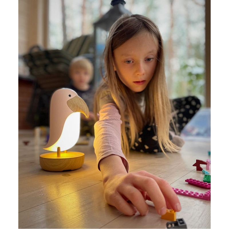 Rabbit&Friends Papageientaucherlampe & Lautsprecher, Pink – Bild 3