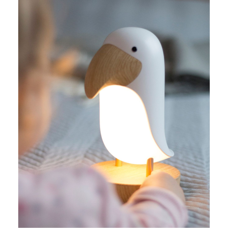 Rabbit&Friends Papageientaucherlampe & Lautsprecher, weiß – Bild 3