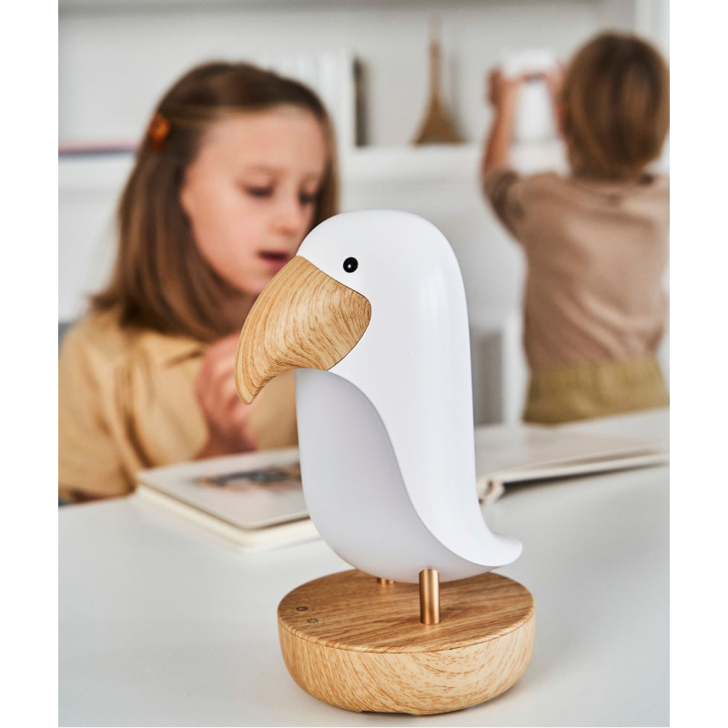 Rabbit&Friends Papageientaucherlampe & Lautsprecher, weiß – Bild 4