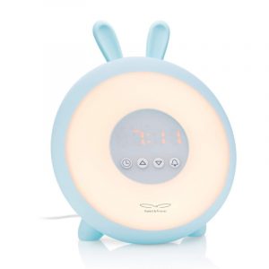 Rabbit&Friends Rabbit Wake Up Lampe mit Wecker, Blau