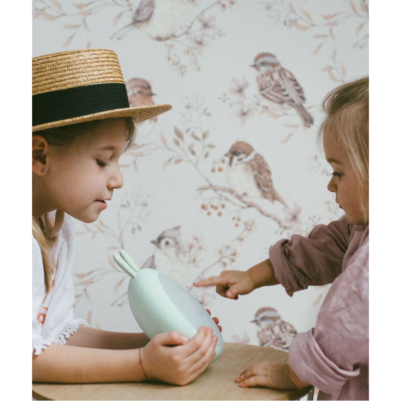 Rabbit&Friends Rabbit Wake Up Lampe mit Wecker, Salbeigrün – Bild 3