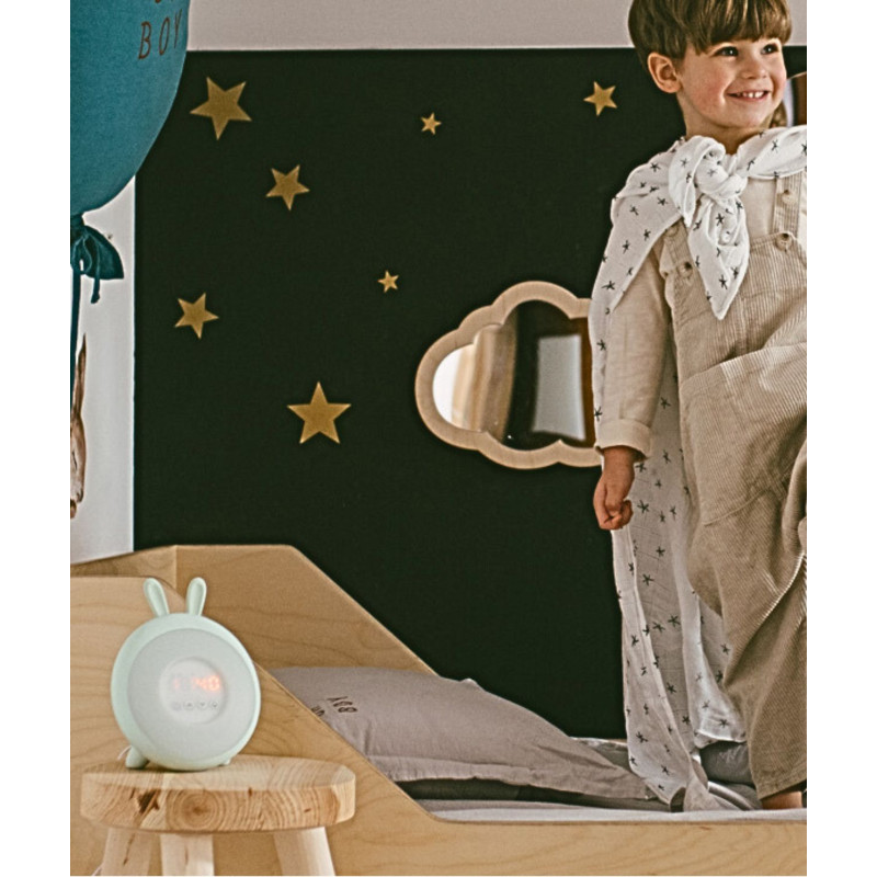 Rabbit&Friends Rabbit Wake Up Lampe mit Wecker, Salbeigrün – Bild 4