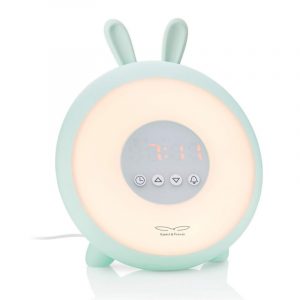 Rabbit&Friends Rabbit Wake Up Lampe mit Wecker, Salbeigrün