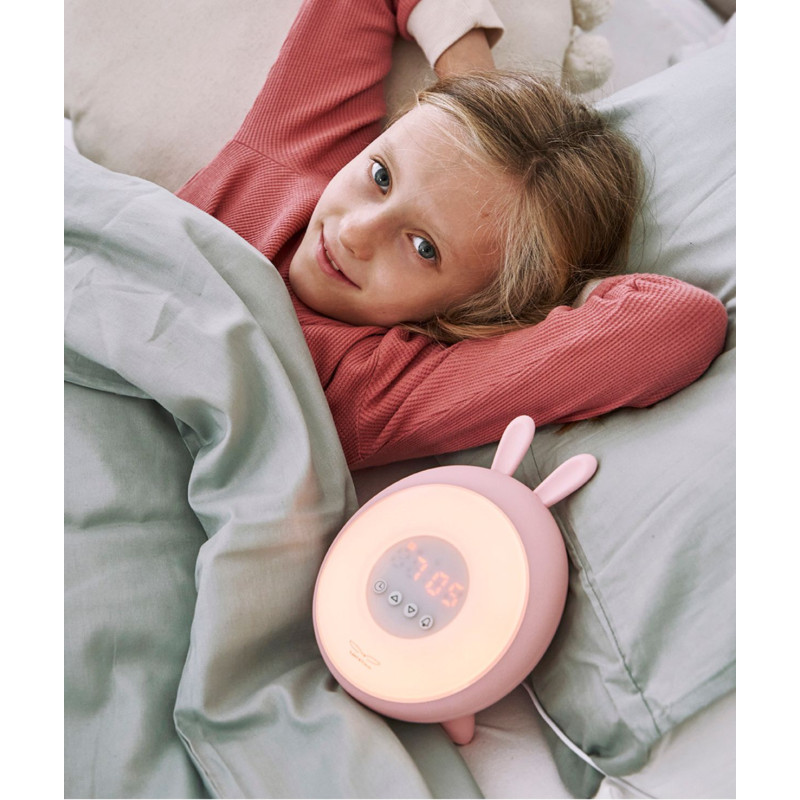 Rabbit&Friends Rabbit Wake Up Lampe mit Wecker, Pink – Bild 4