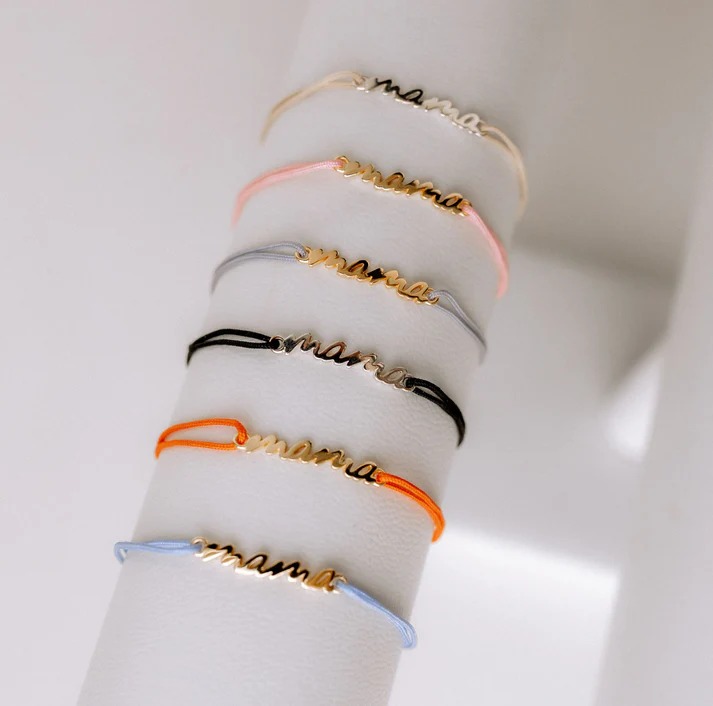 Mama Collection "Nyla" MAMA & MINI Nylon Armband 925 Silber – Bild 7