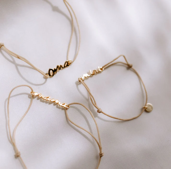 Mama Collection "Nyla" MAMA & MINI Nylon Armband 925 Silber – Bild 6