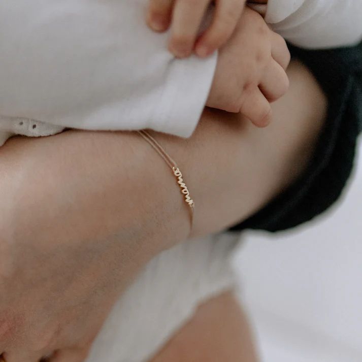 Mama Collection "Nyla" MAMA & MINI Nylon Armband 925 Silber – Bild 3