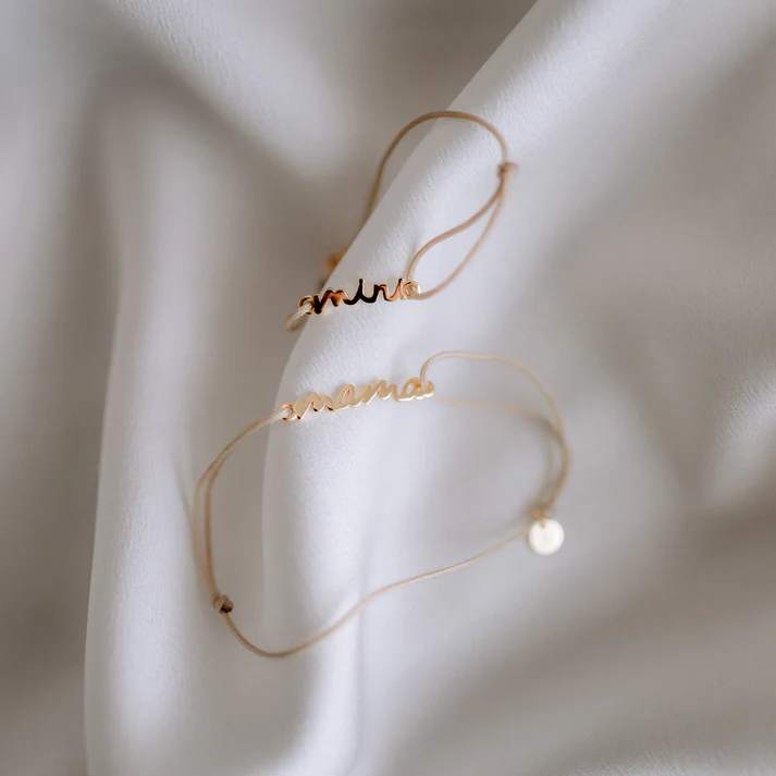 Mama Collection "Nyla" MAMA & MINI Nylon Armband 925 Silber – Bild 8