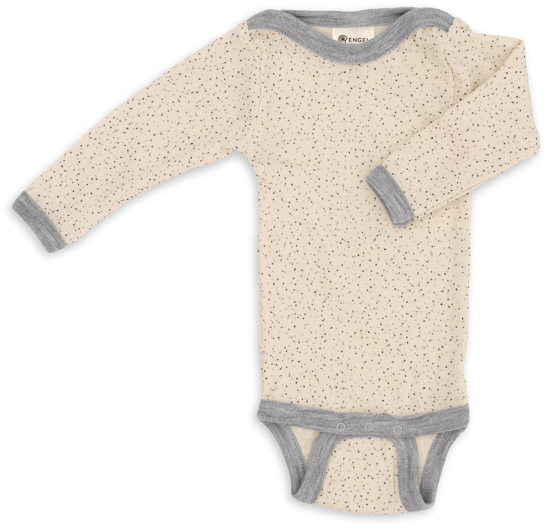 Engel Natur Baby Body langarm, mit Druckknöpfen GOTS