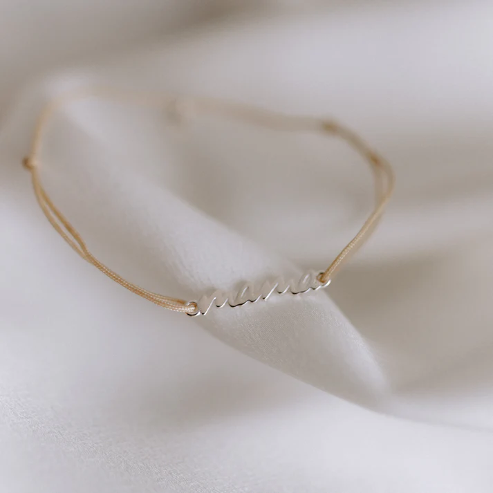 Mama Collection "Nyla" MAMA & MINI Nylon Armband 925 Silber – Bild 2