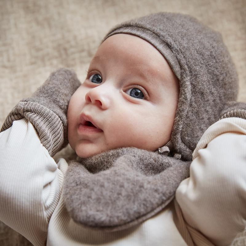 Maximo BABY-Tuch, Wollfleece mit Jerseyfutter mit Klettverschluß GOTS – Bild 2