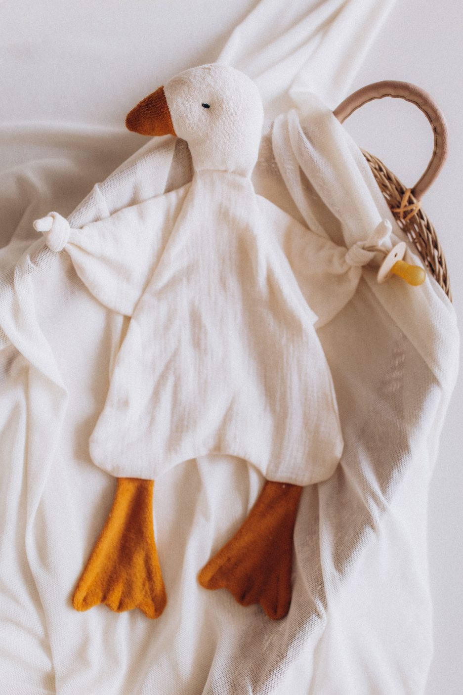 Wooly Organic Musselin-Kuscheltuch „Gans“ – Bild 2
