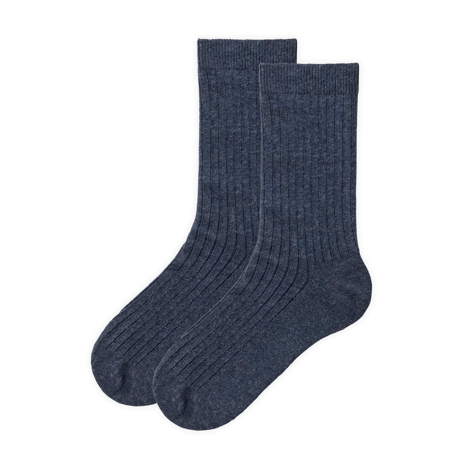 People wear organic 2er Pack Ripp-Socken blau/Taupe – Bild 3