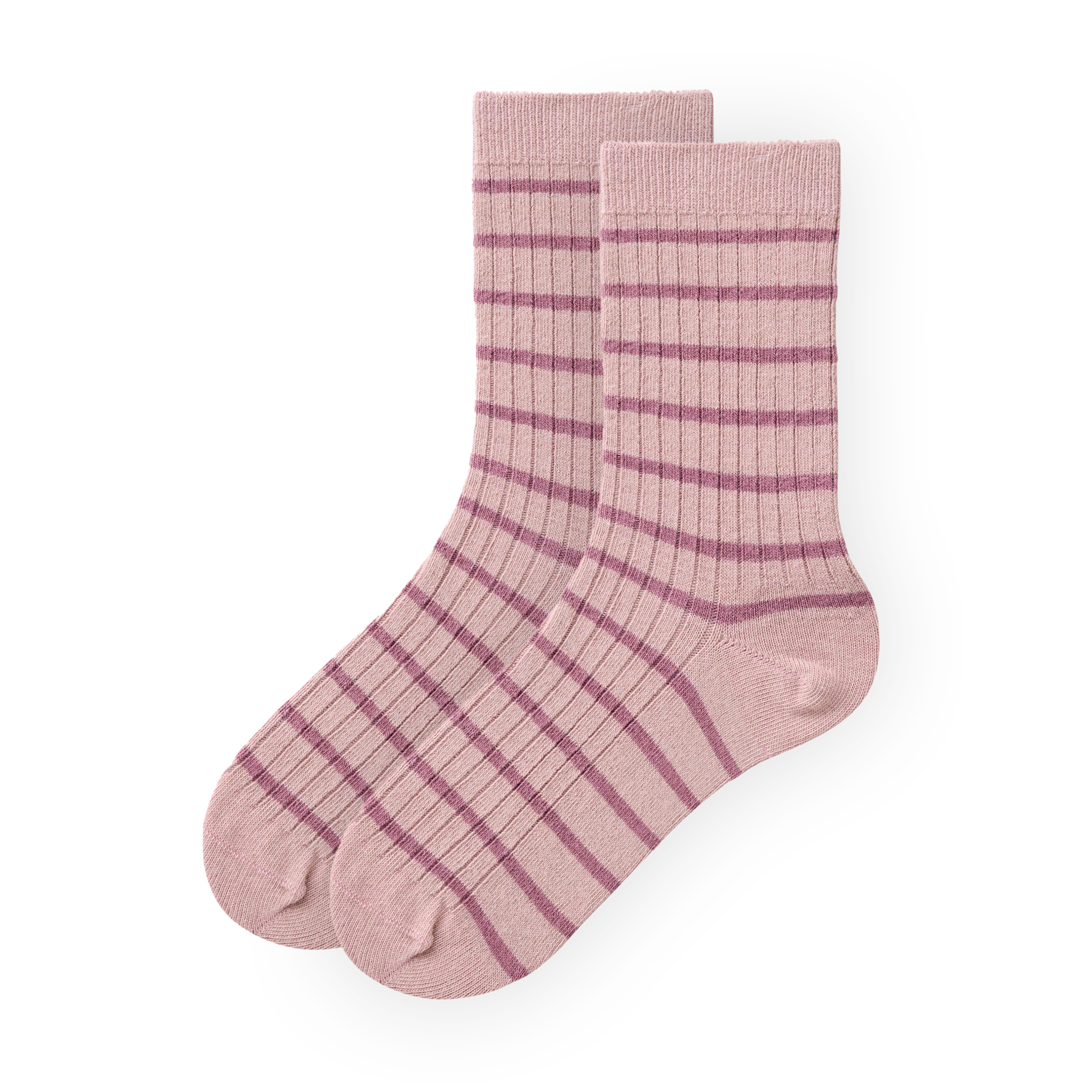 People wear organic 2er Pack Ripp-Socken rosa/rauchblau – Bild 2