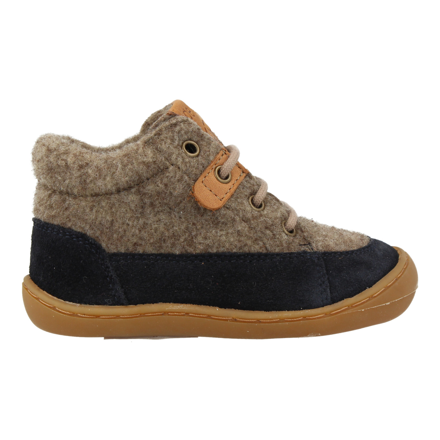 Develab Barfußschuhe MidCut Lauflernschuh Merino navy