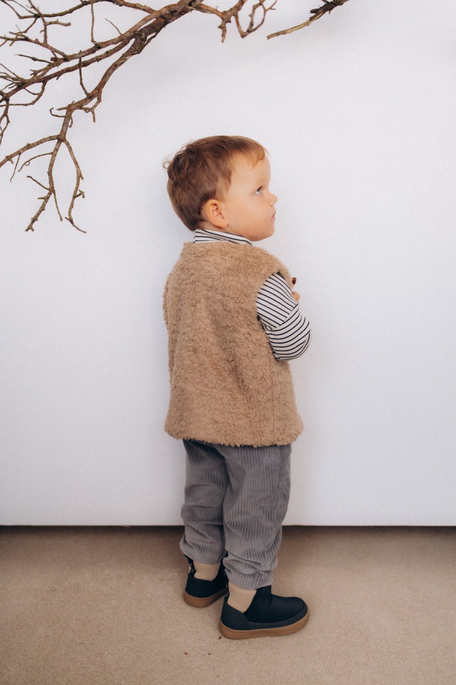 Wooly Organic Cord-Velours-Hose (night owl) – Bild 2