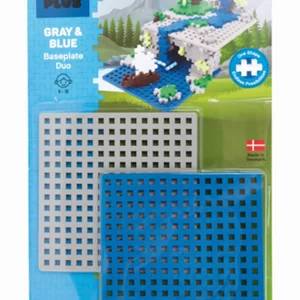 Plus Plus 2 Basis Steckplatten blau grau