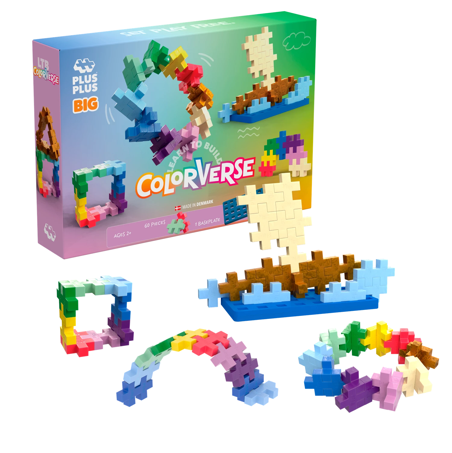 Plus Plus 60 Kreativ Bausteine BIG Farbspektrum – Bild 2