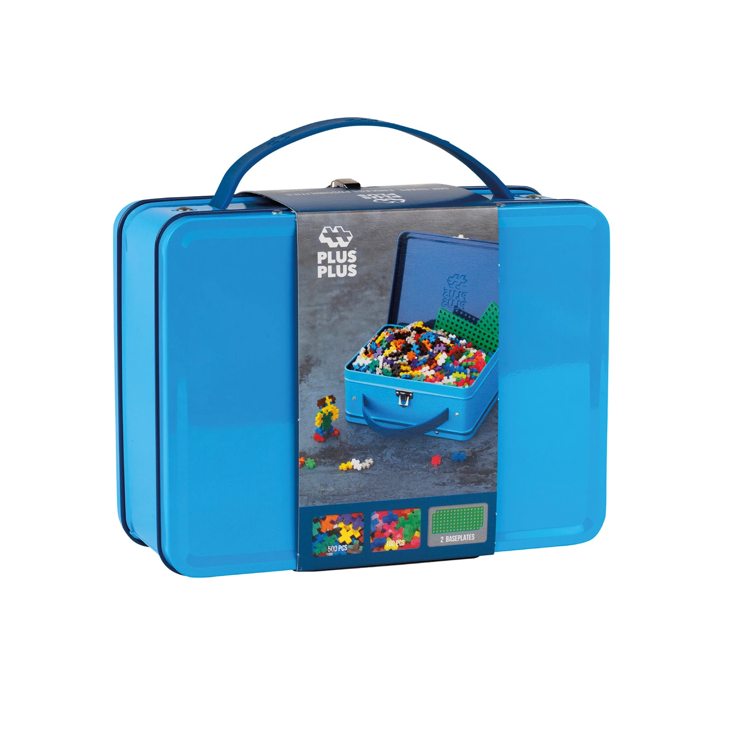Plus Plus 600 Kreativ Bausteine Basic Metallbox – Bild 2