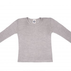 Cosilana Kinder Unterhemd Langarm Wolle Seide grau