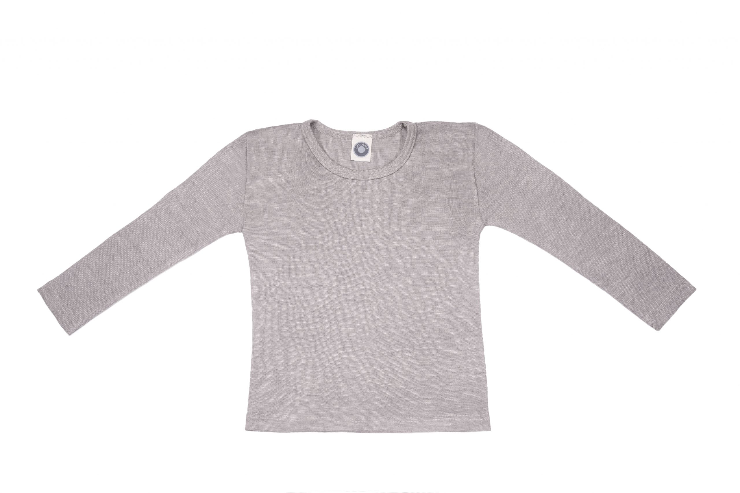 Cosilana Kinder Unterhemd Langarm Wolle Seide grau