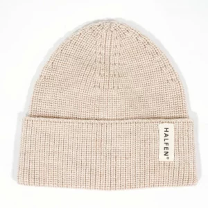 Halfen Strick-Beanie Merino Natur