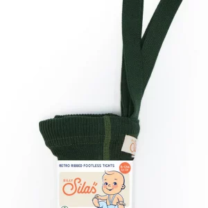 Silly Silas Footless Cotton Tights (GOTS) Dark Forest Green