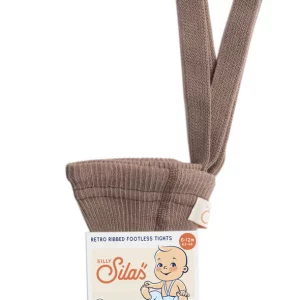 Silly Silas Footless Cotton Tights (GOTS) Granola